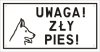 tablica uwaga zły pies
